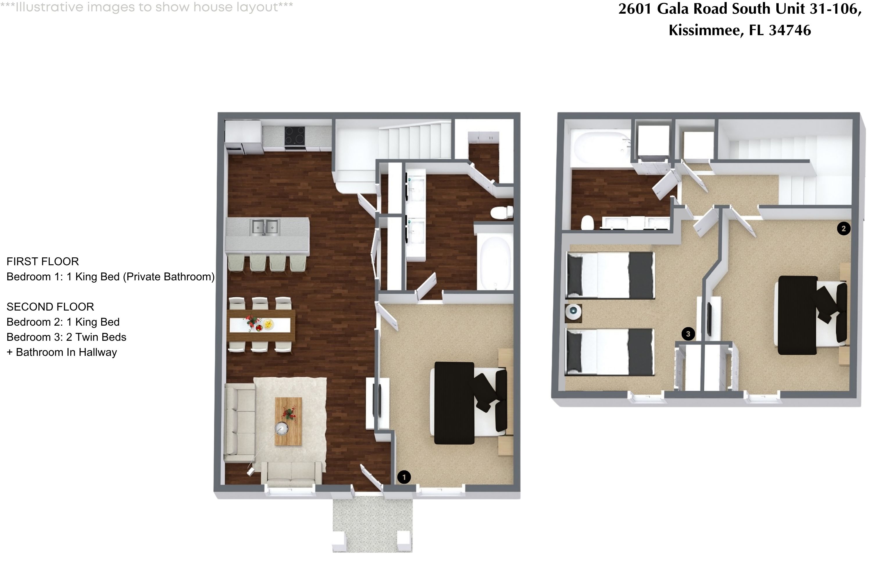 3 bedroom vacation townhouse at The Villas at Seven Dwarfs Lane  - Image 31