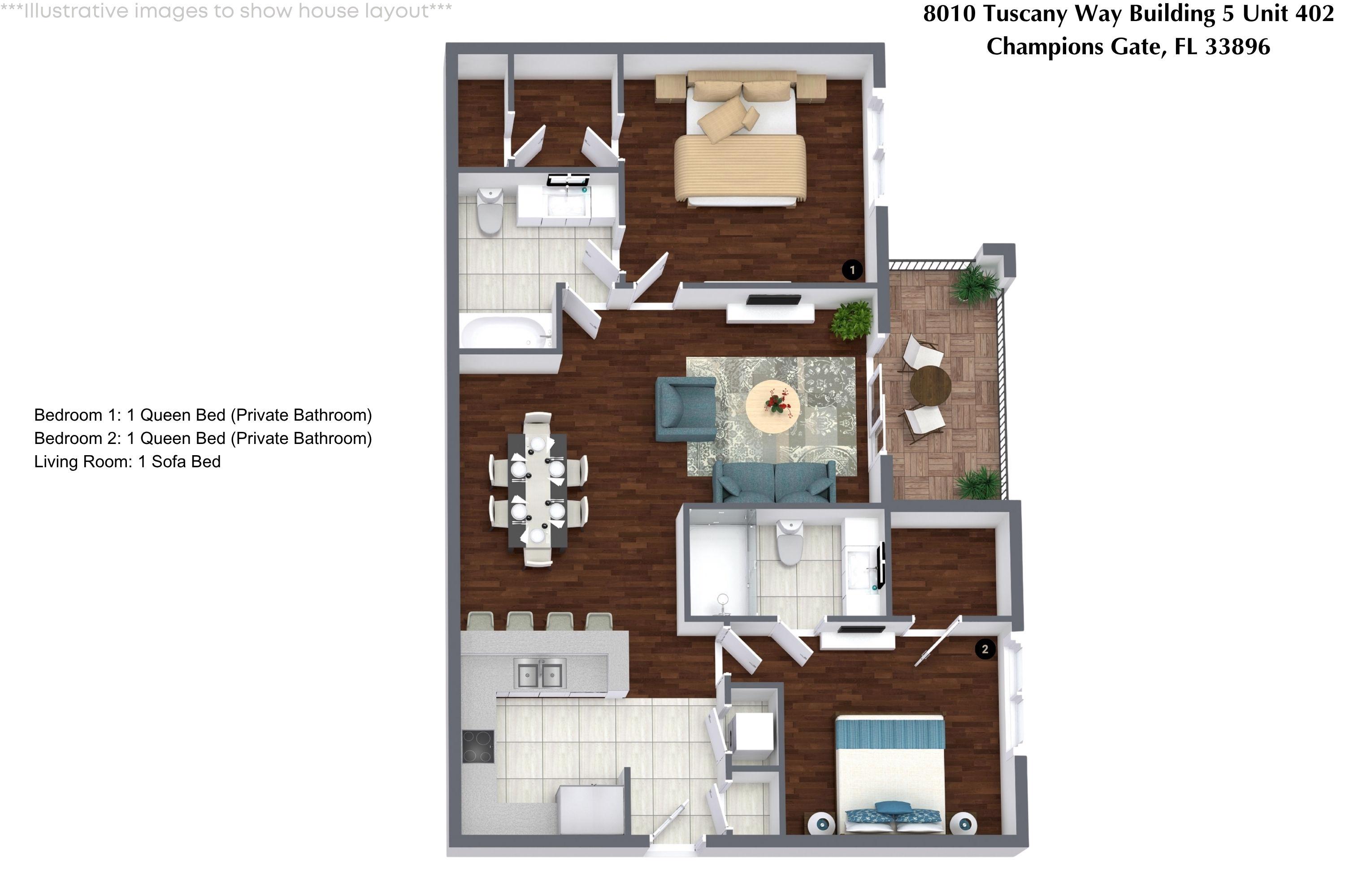 2 bedroom vacation apartment at Tuscana Resort - Image 34