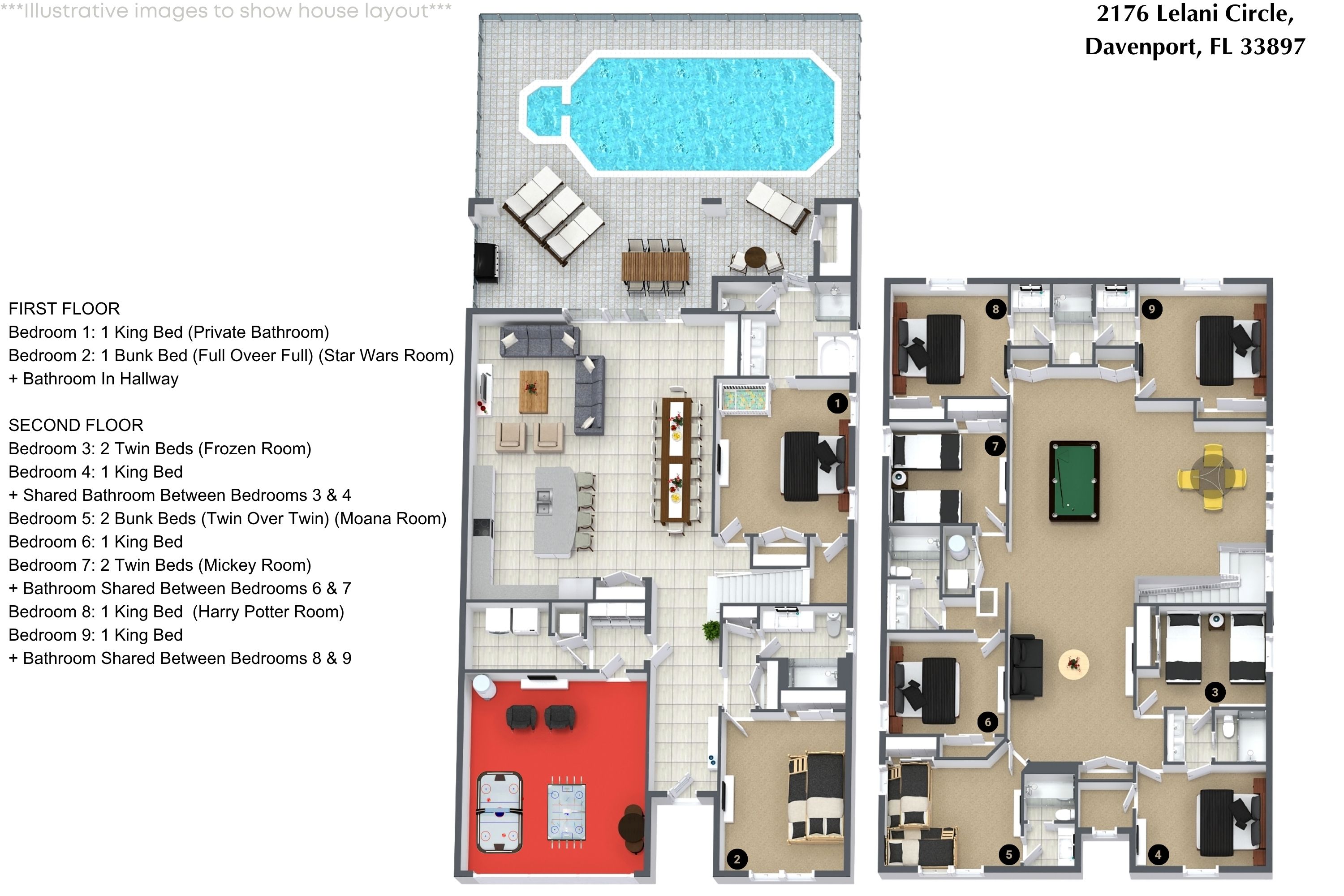 9 bedroom vacation house at Windsor Island Resort - Image 59