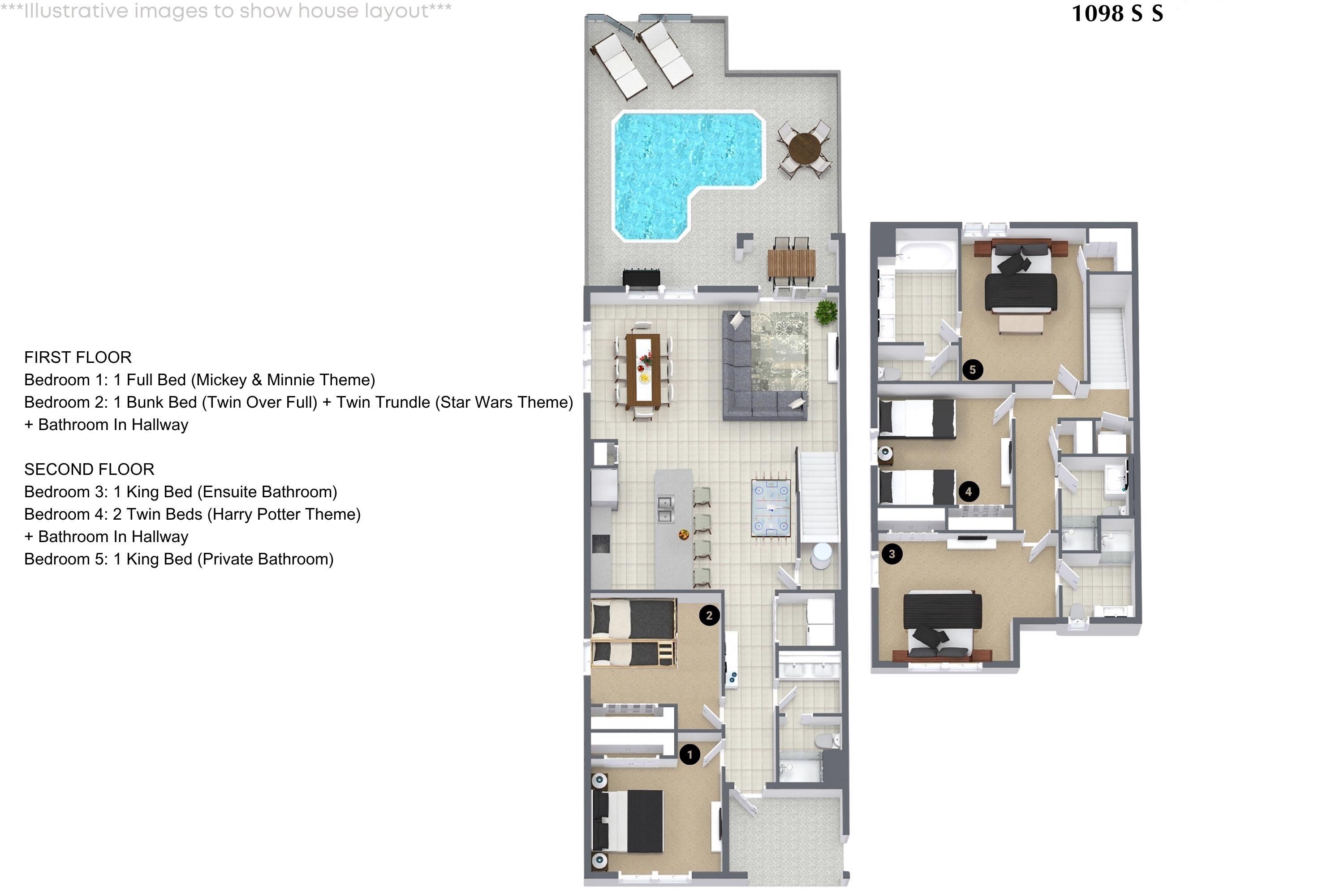 5 bedroom vacation townhouse at Champions Gate - Image 41