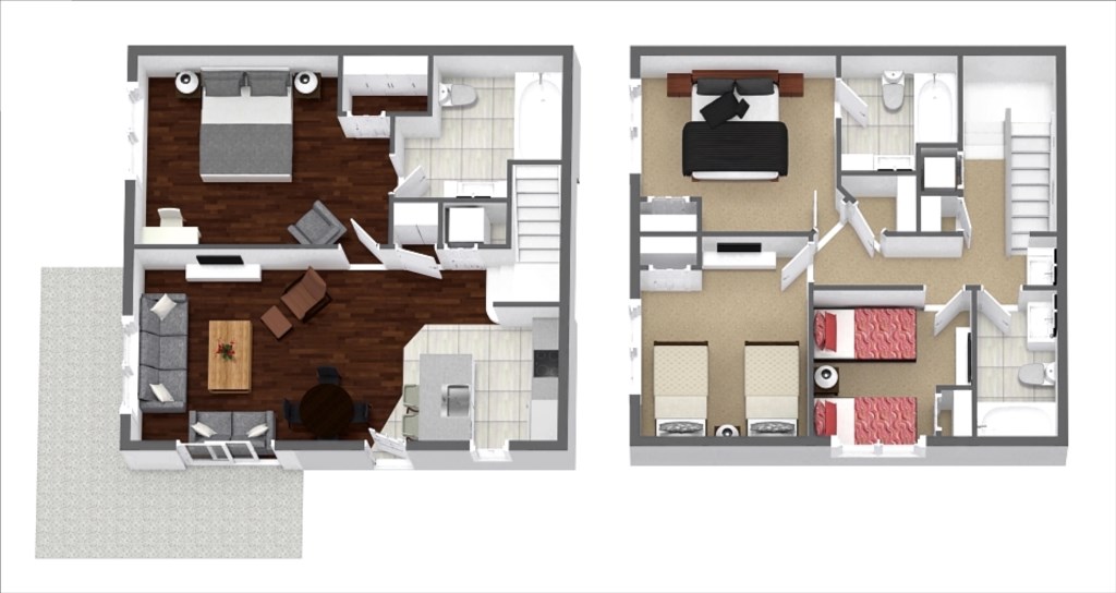 Floor-plan of the villa.