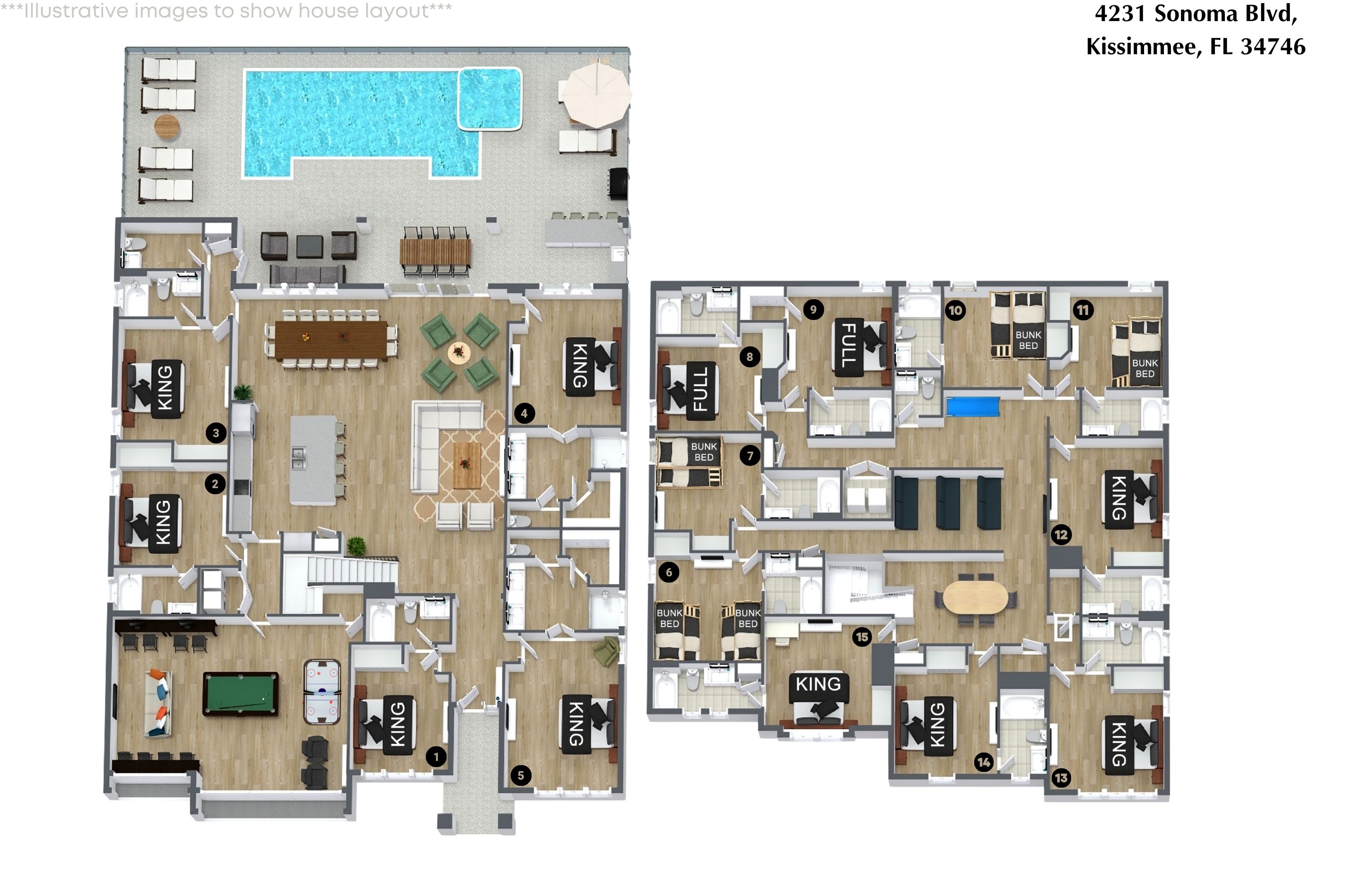 15 bedroom vacation house at Sonoma Resort - Image 97