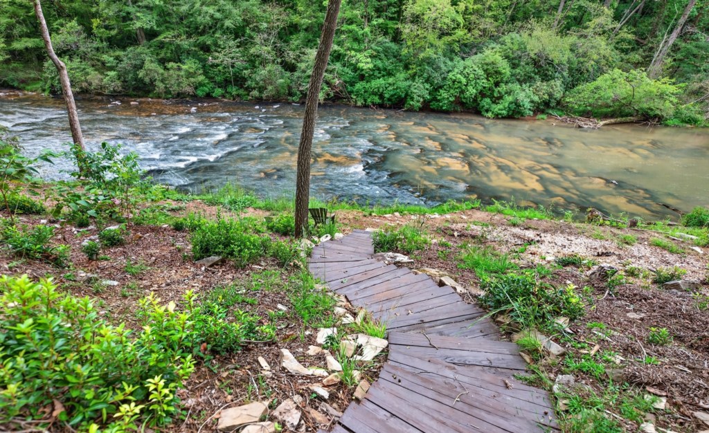 Scenic riverside path perfect for peaceful strolls and nature watching.
