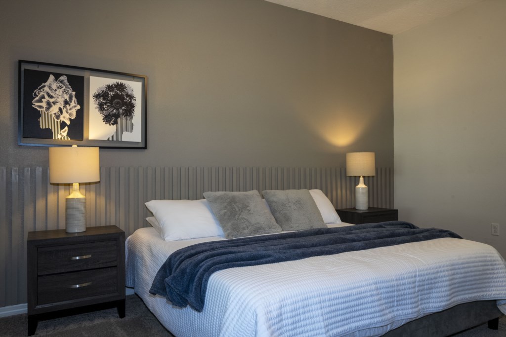 Master suite 1st floor w/ king size bed and TV