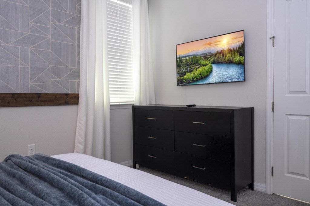 King bedroom w/ TV