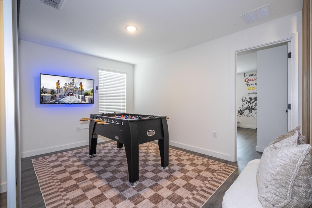 Loft area w/ foosball table