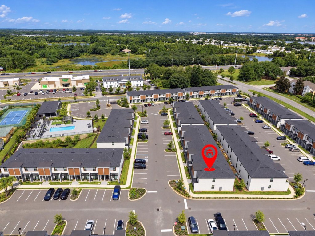 Bird-view of the home (close to the resort amenities)