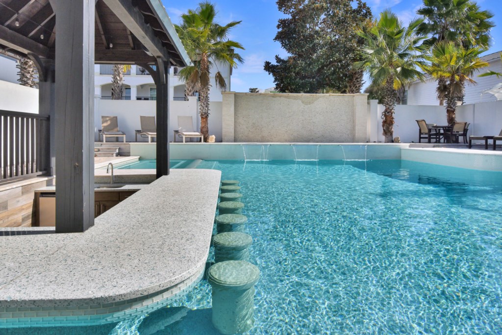 Pool With Swim-Up Bar