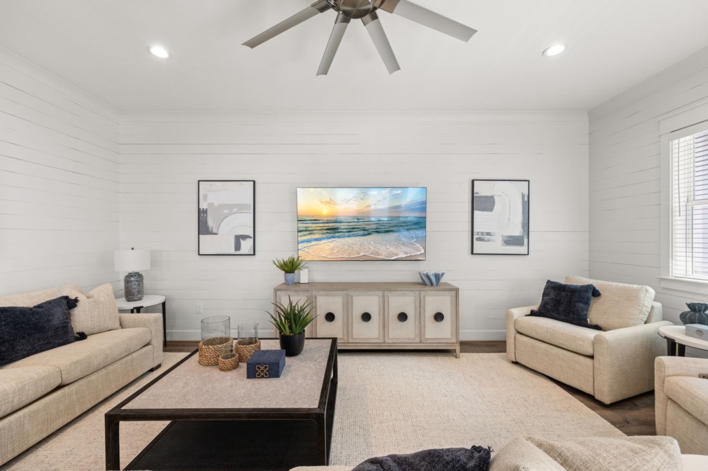 Living and Kitchen Area That Open Up To The Backyard