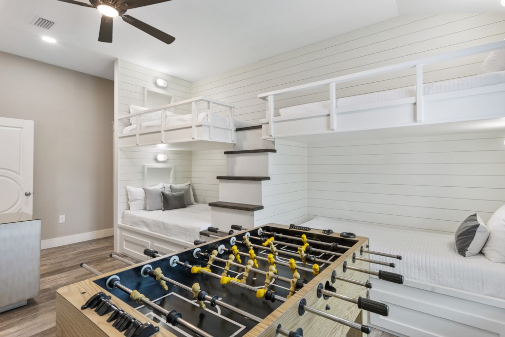 Bunk Room with Queen and Twin beds on the 3rd Floor